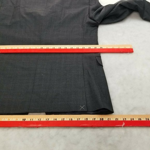 Tommy Hilfiger Grey Sharkskin Windowpane Stretch Classic Fit Suit Coat 40S $450 - Picture 8 of 11